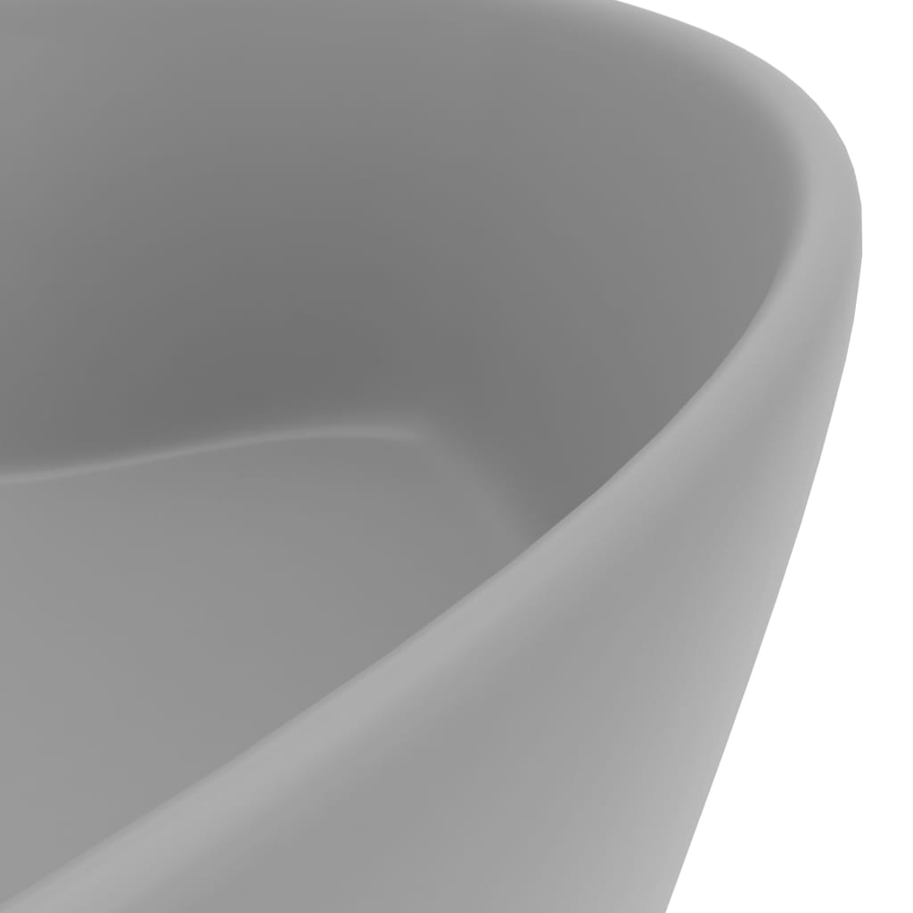 Luxus-Waschbecken mit Überlauf Matt-Weiß 36x13 cm Keramik