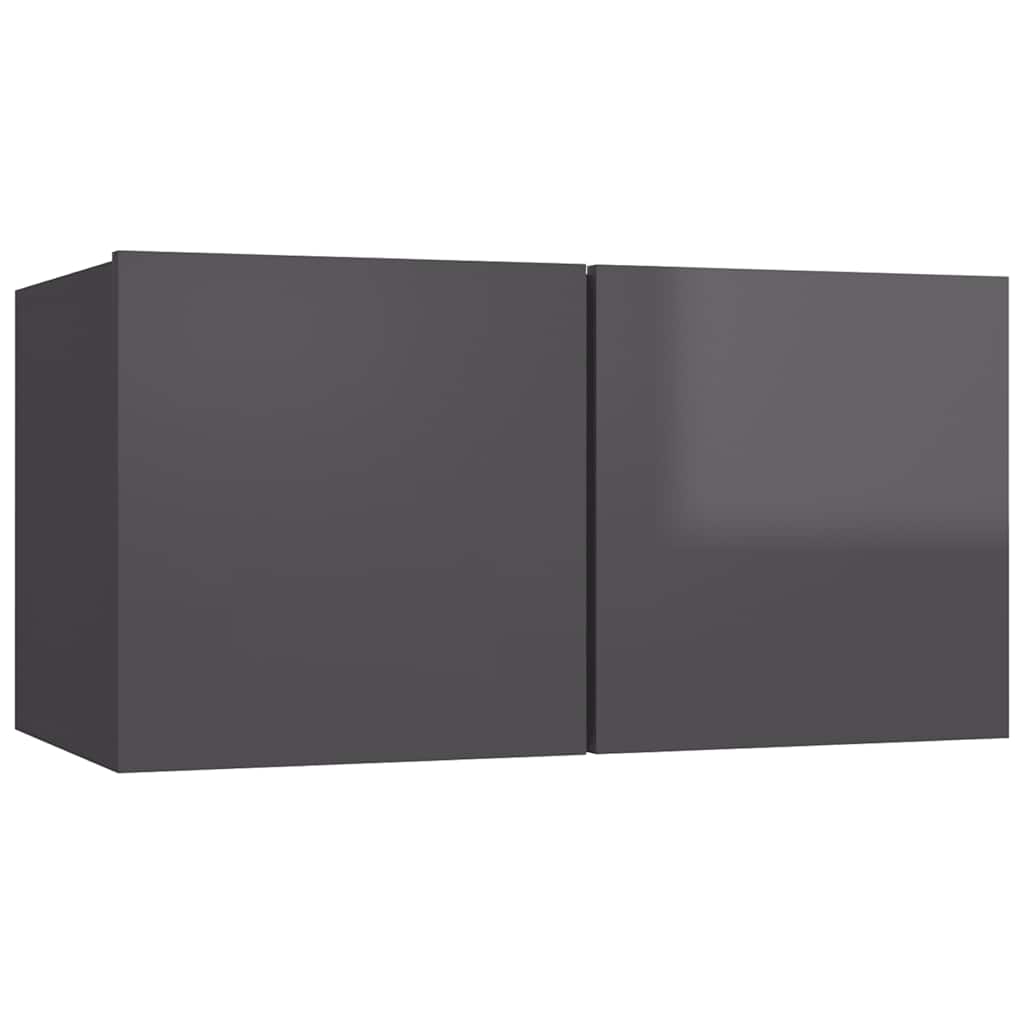 4-tlg. TV-Schrank-Set Weiß Holzwerkstoff