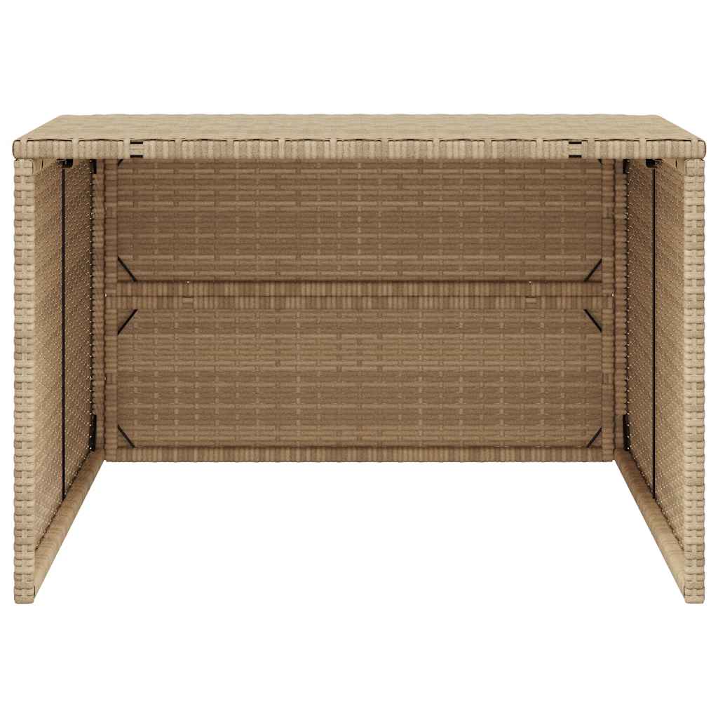 Mähroboter-Garage Schwarz 86x90x52/57 cm Poly Rattan