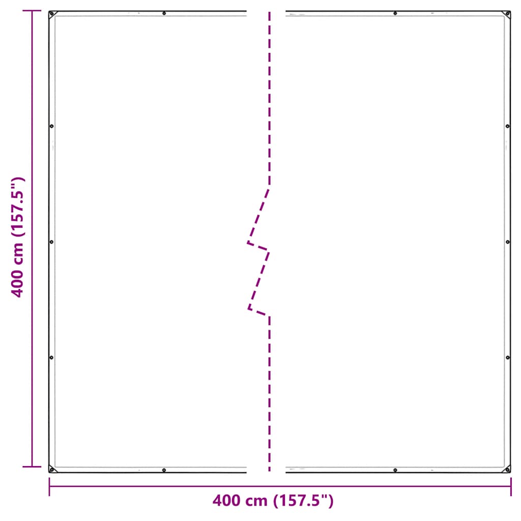 Transparente Plane mit Ösen 1x2 m PVC