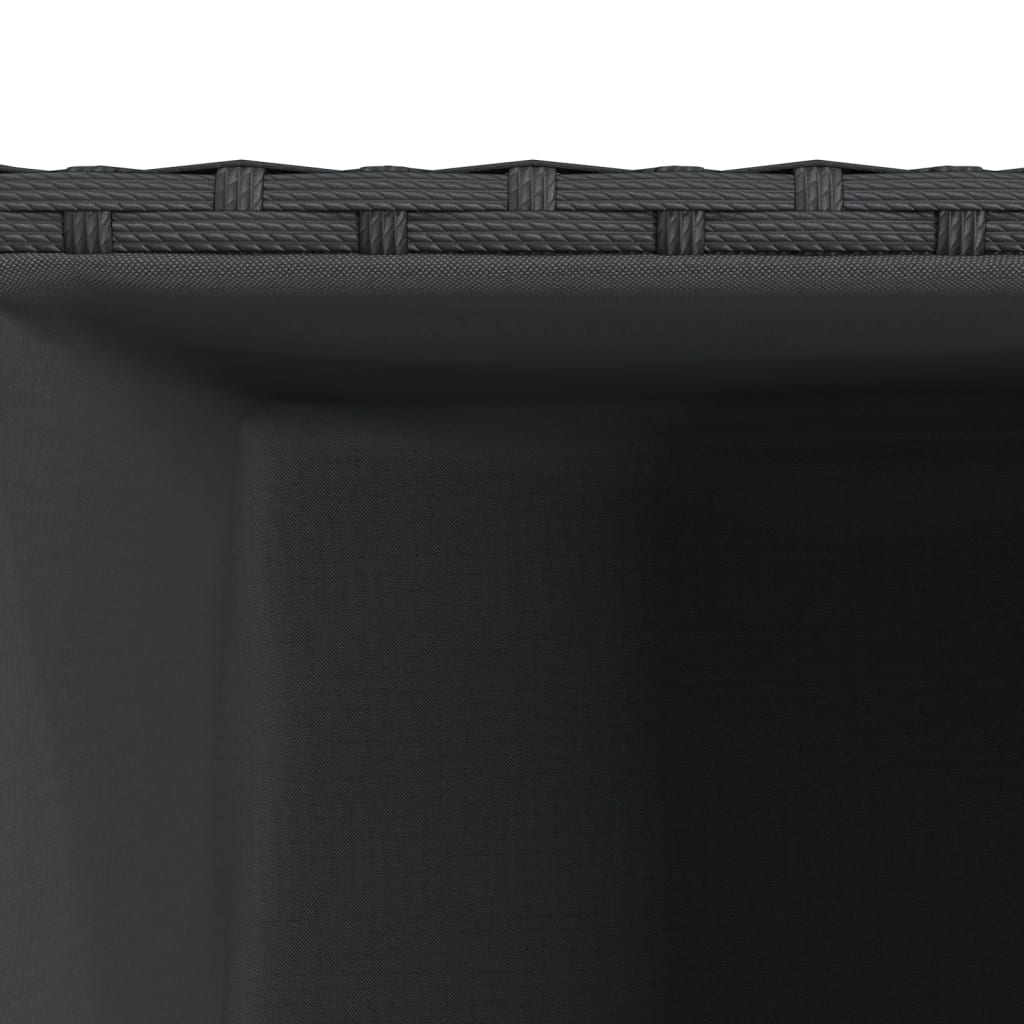 Pflanzkübel 2 Stk. Schwarz 40x40x80 cm Poly Rattan