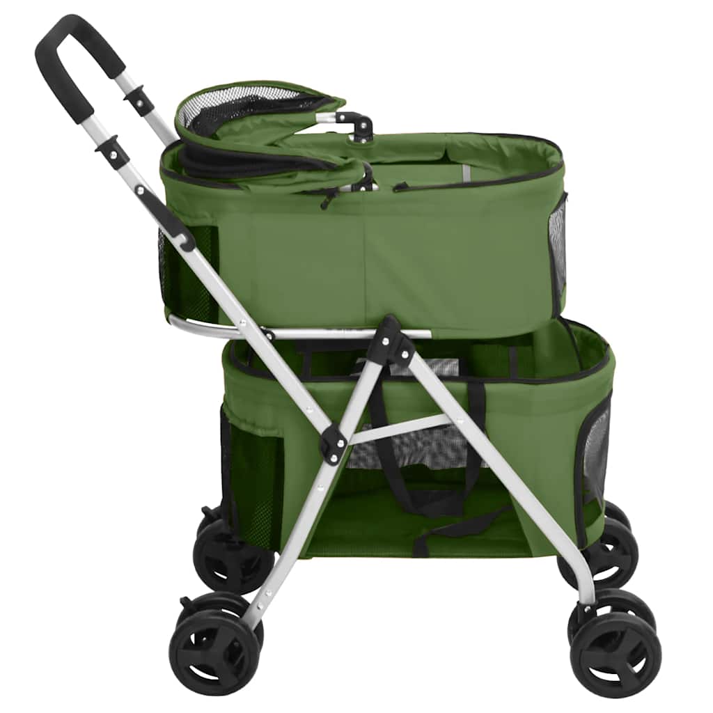 Hundewagen für 2 Hunde Faltbar Rot 83x48x97 cm Oxford-Gewebe