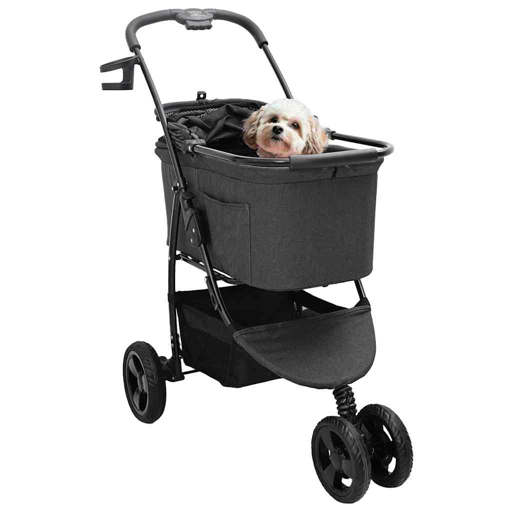 Faltbarer Haustierwagen Rosa 81 x 47 x 99 cm Polyester