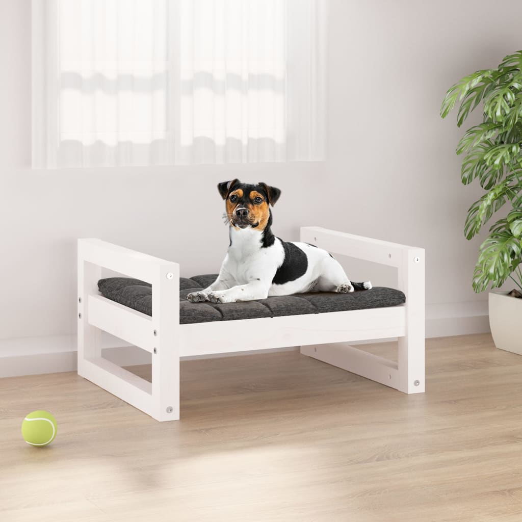 Hundebett 55,5x45,5x28 cm Massivholz Kiefer