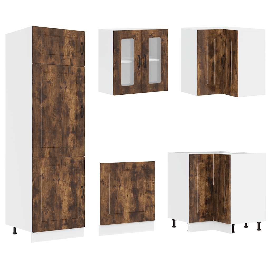 14-tlg. Küchenschrank-Set Kalmar Weiß Holzwerkstoff