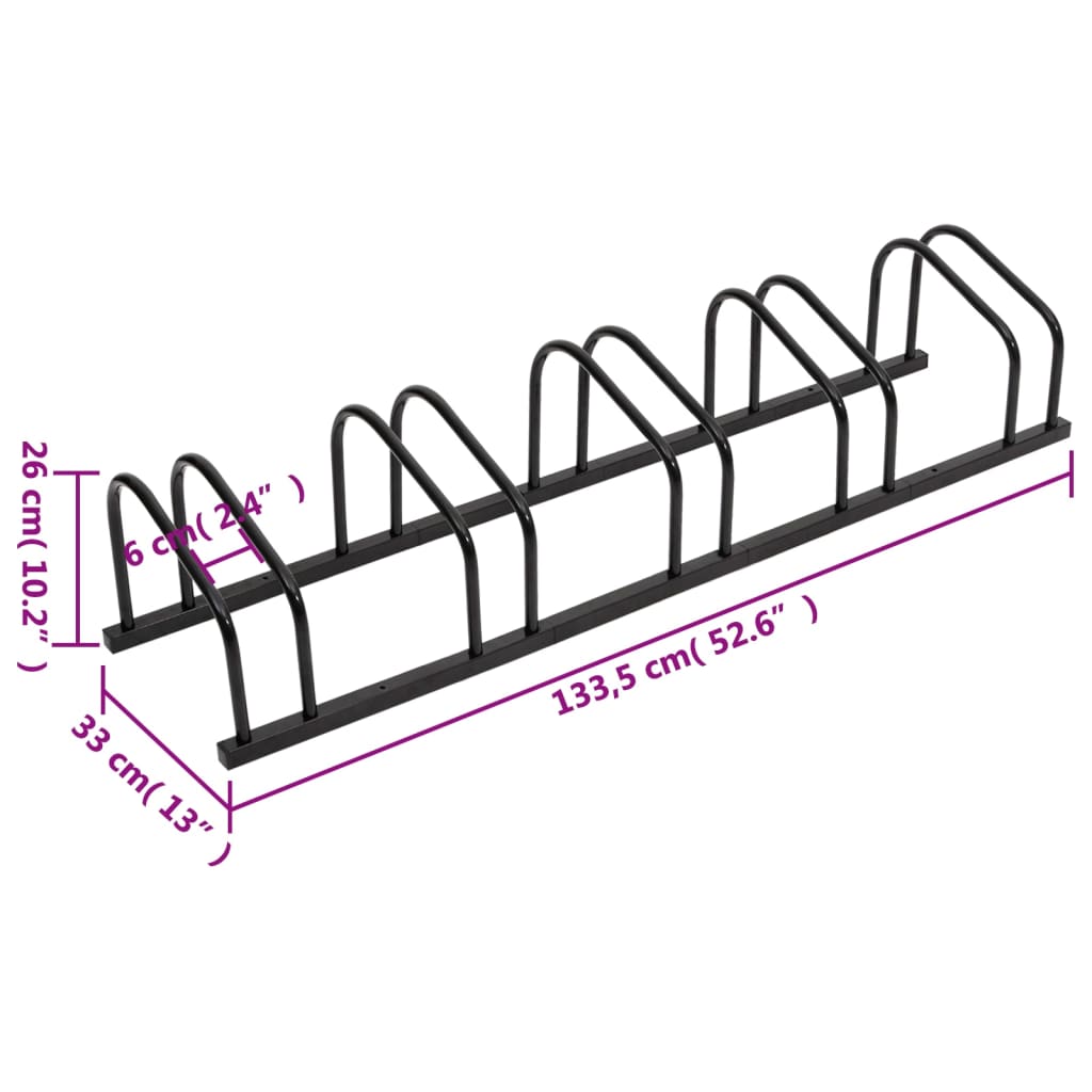 Fahrradständer für 2 Fahrräder Verzinkter Stahl