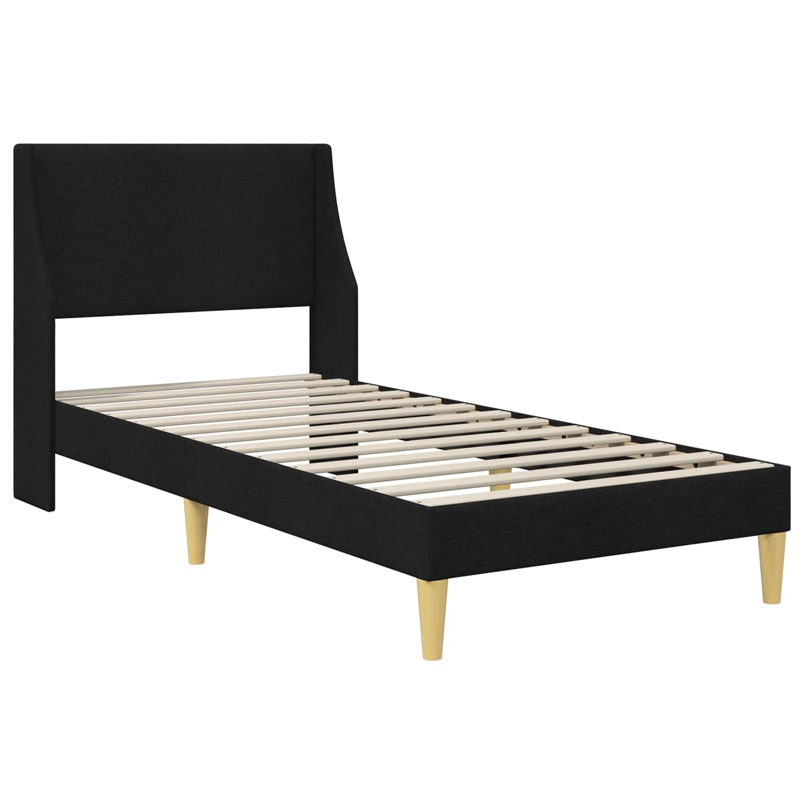 Bettgestell mit Matratze Hellgrau 80x 200 cm Polyester
