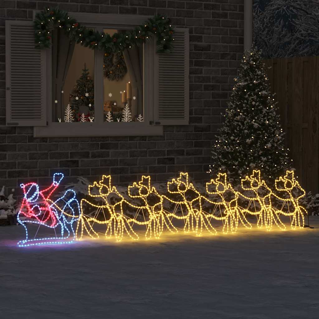 Weihnachtsdekoration mit 1224 LEDs Mehrfarbig 69 x 79 cm PVC