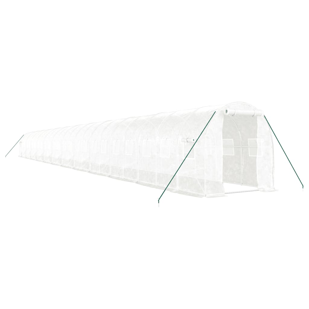 Gewächshaus mit Stahlrahmen Weiß 8 m² 4x2x2 m