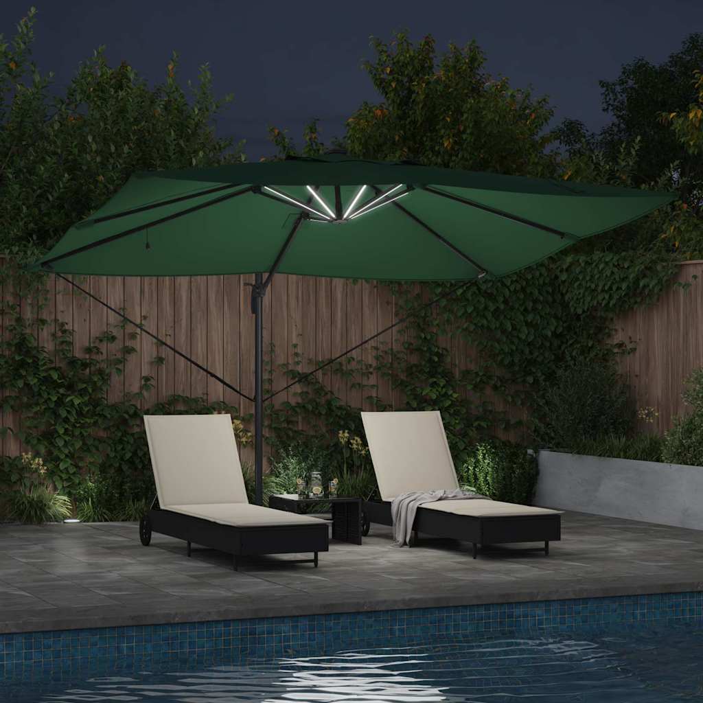 Sonnenschirm Sand 352 x 251 x 265 cm Polyester und Aluminium