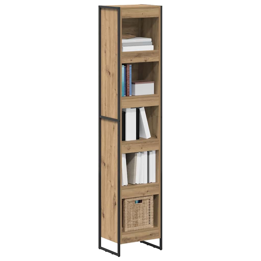 Bücherregal 2 pcs Schwarz Eichen-Optik 60 x 30 x 189,5 cm