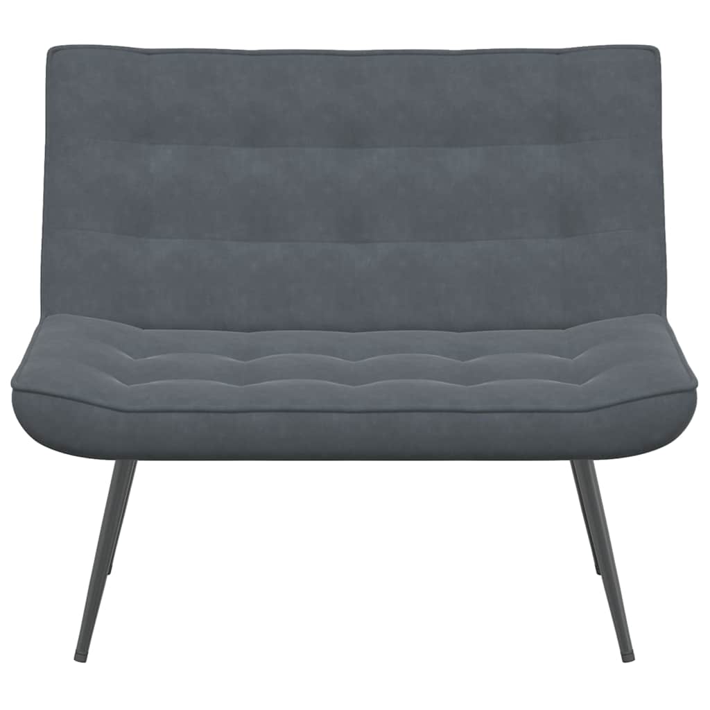 Sitzbank Hellgrau 110x74x84 cm Samt