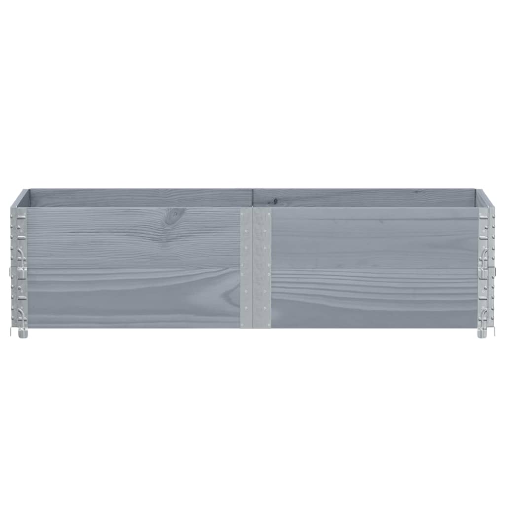 Pflanzkasten Grau 150x100 cm Massivholz Kiefer