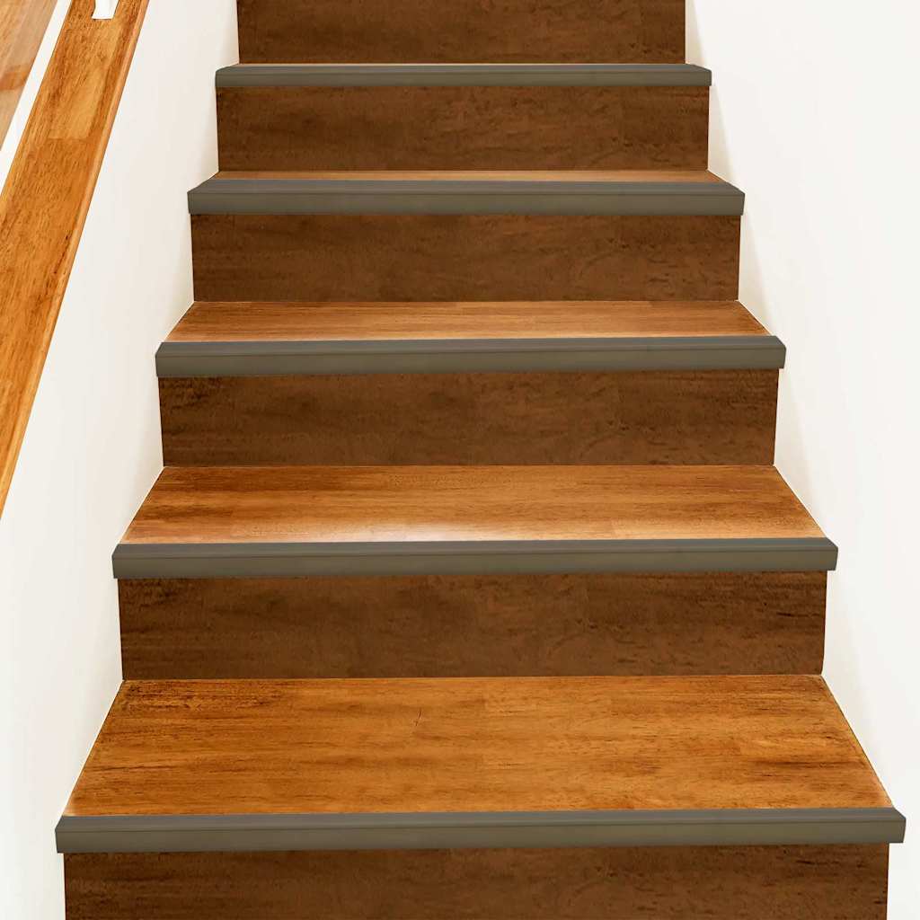 Treppenkantenprofile in L-Form 15 Stk. Aluminium 90 cm Silbern