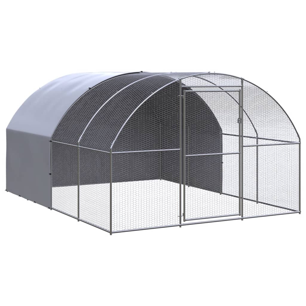 Outdoor-Hühnerstall 3x2x2 m Verzinkter Stahl
