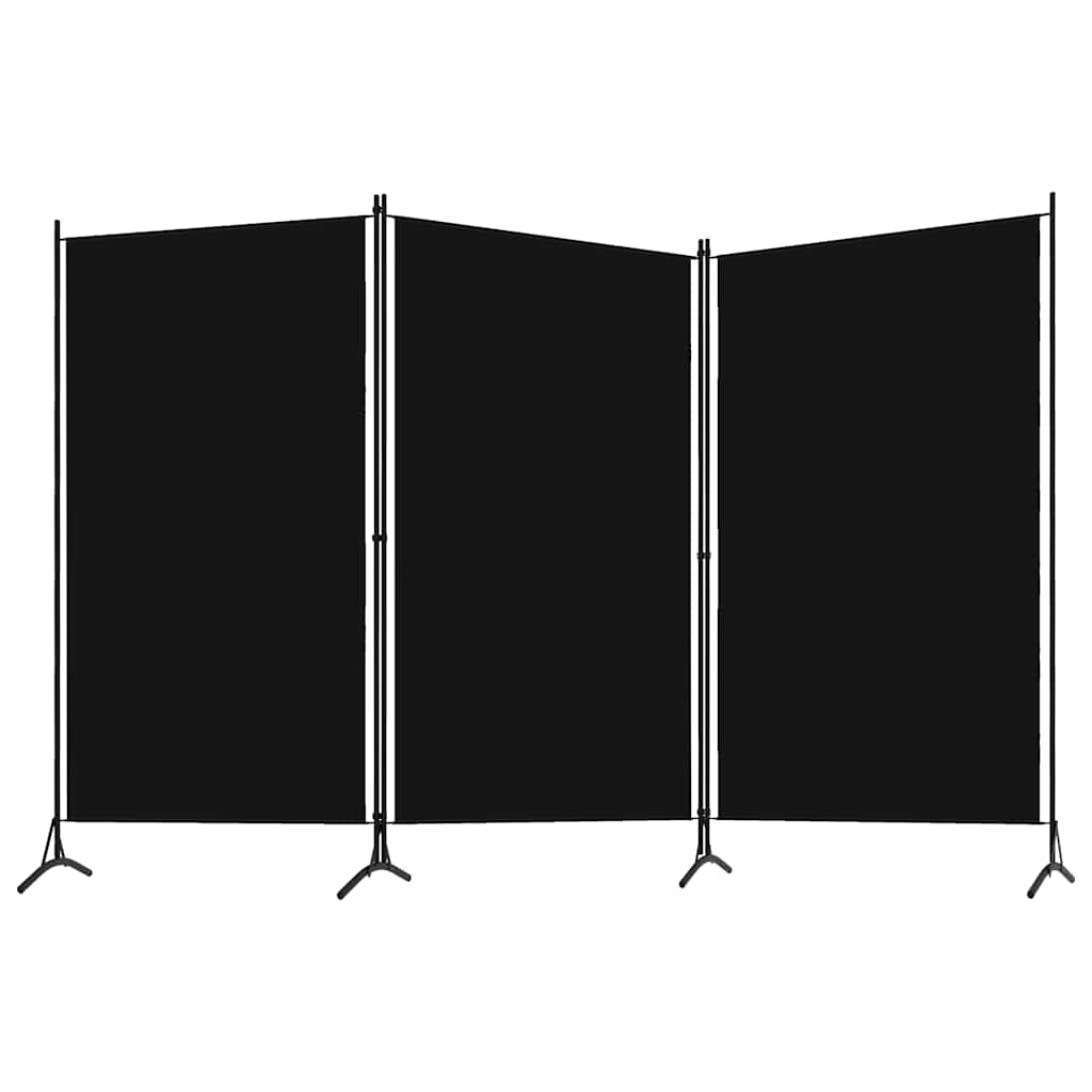 3-tlg. Raumteiler Weiß 260x180 cm Stoff