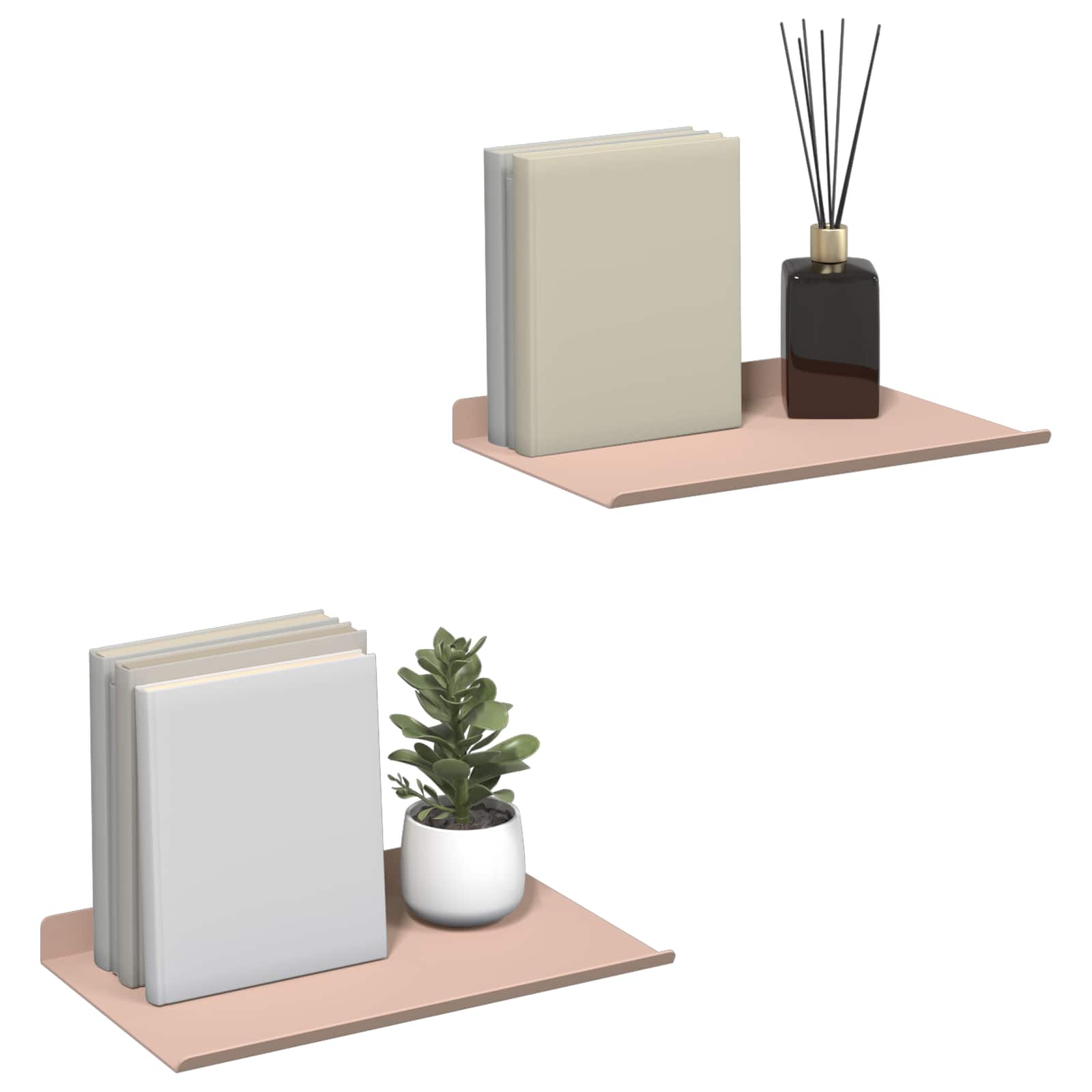 Schwebendes Regal 3 pcs Schwarz 40 x 9 x 2,5 cm Stahl
