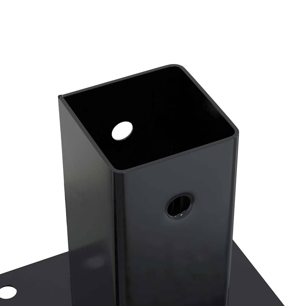 Pfostenträger Quadratisch 4Stk. Silber 46x46mm Verzinkter Stahl