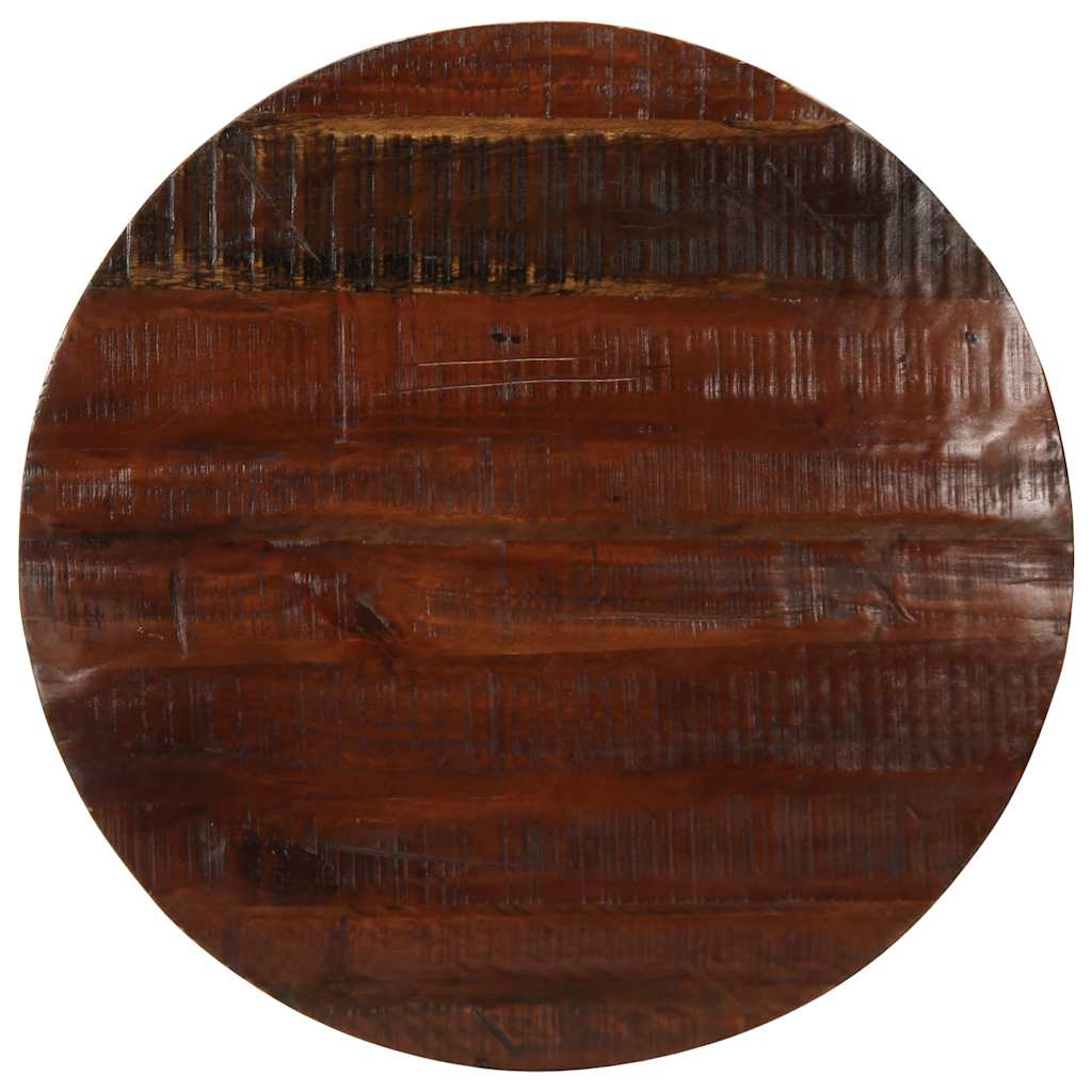 Tischplatte Ø 40x2,5 cm Rund Raues Massives Mangoholz
