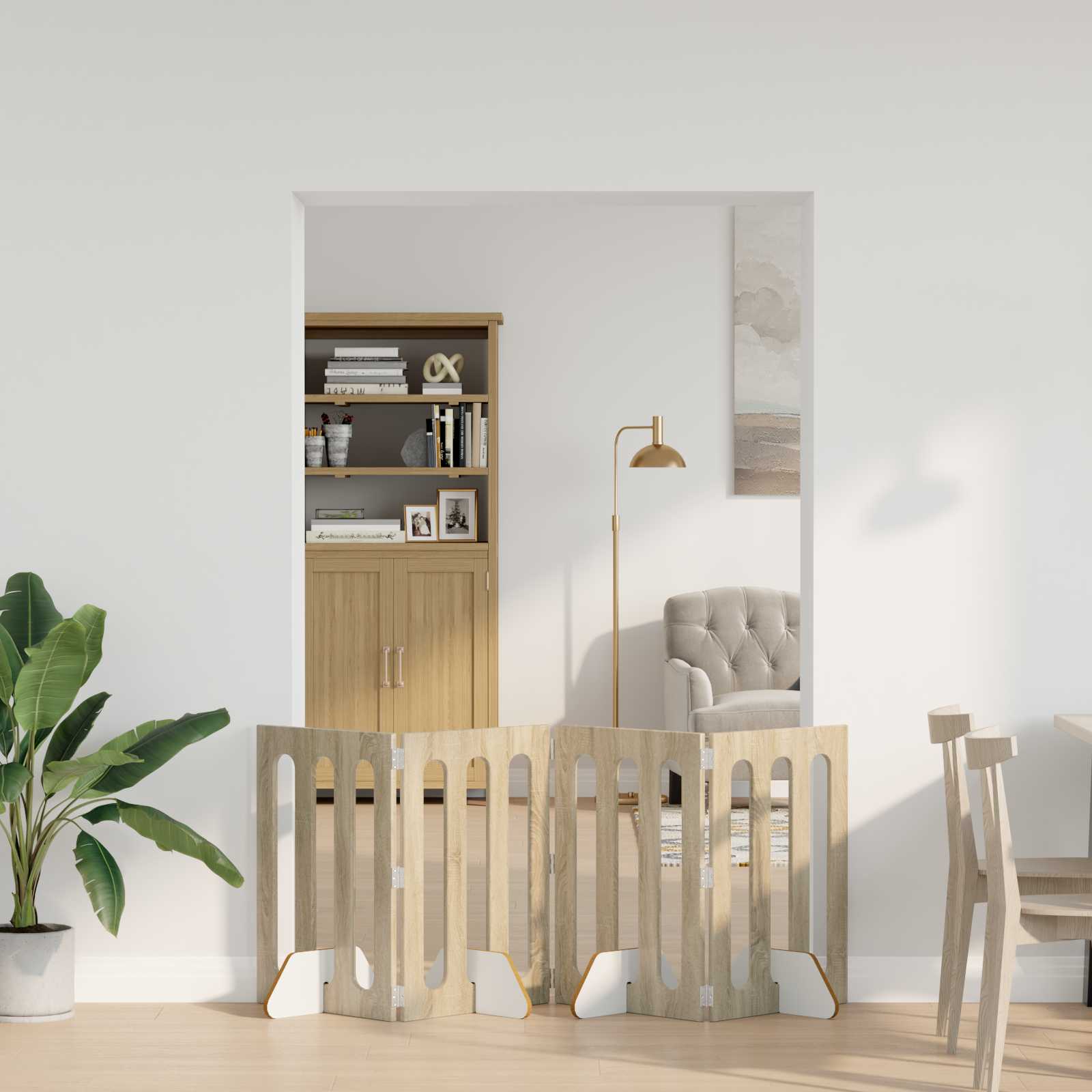 Faltbarer Haustierzaun 2 pcs Weiß 100,5 x 38 x 70 cm