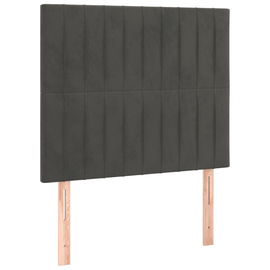 Kopfteil Hellgrau 80x5x118/128 cm Samt