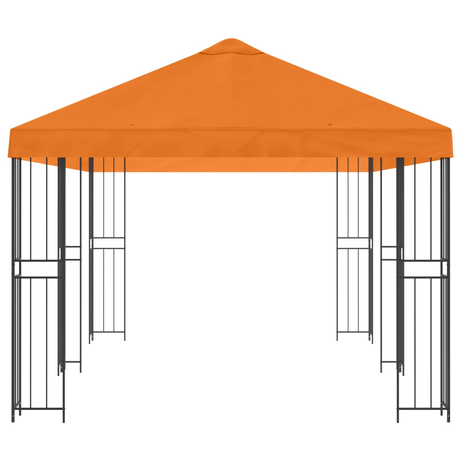 Pavillon mit Seitenwänden 6 x 3 m Beige Polyester und Stahl 190