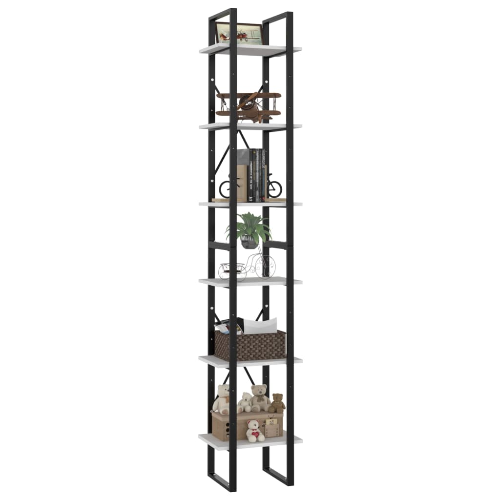 Bücherregal 3 Fächer Weiß 40x30x105 cm Holzwerkstoff