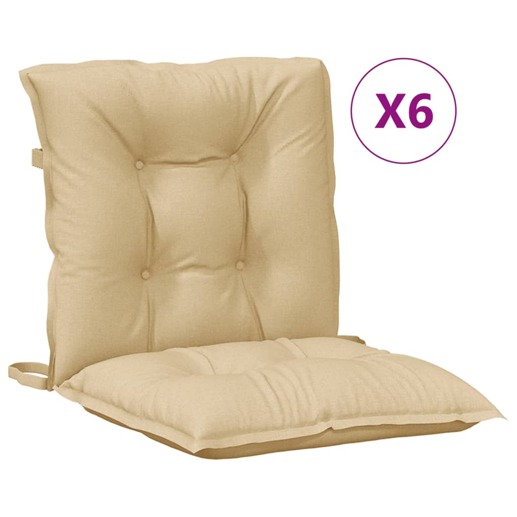 Niedriglehner-Auflagen 2 Stk Melange Anthrazit 100x50x7cm Stoff