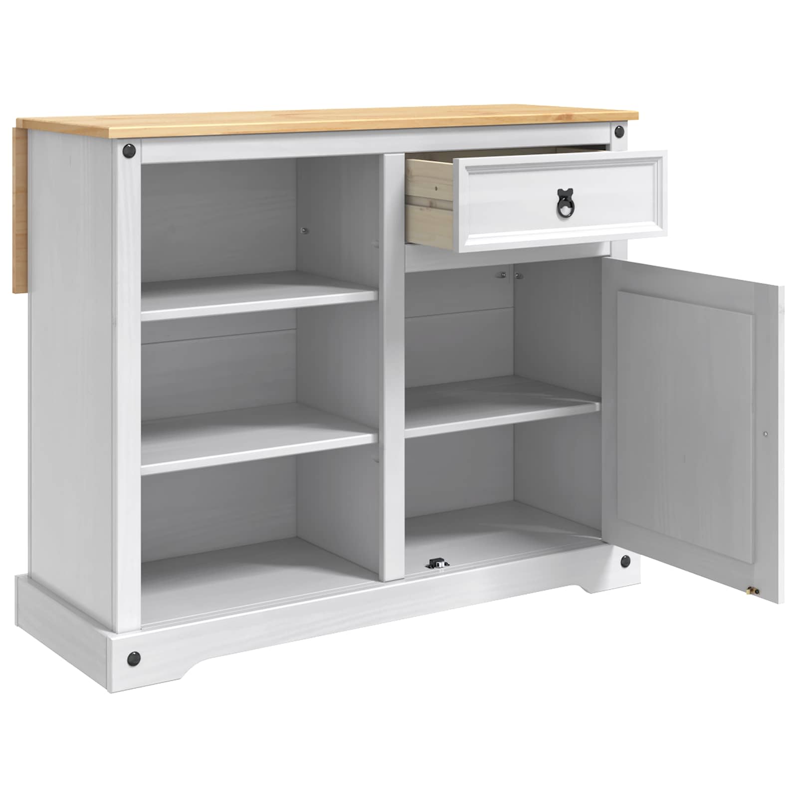 Küchentrolley 2 pcs Honigwachs 112 x 70 x 91,5 cm Massiv-Kiefer