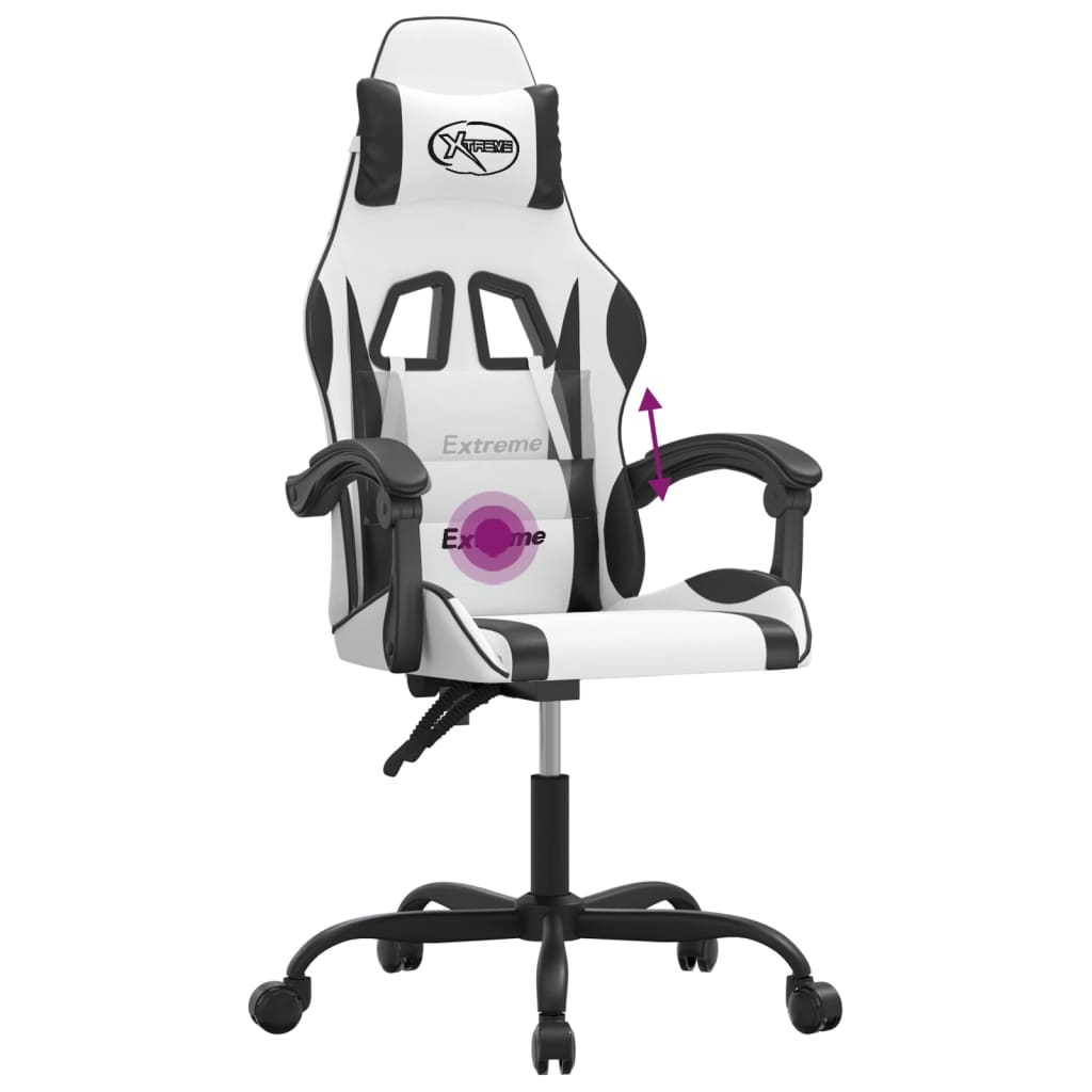 Gaming-Stuhl Drehbar Schwarz und Grün Kunstleder