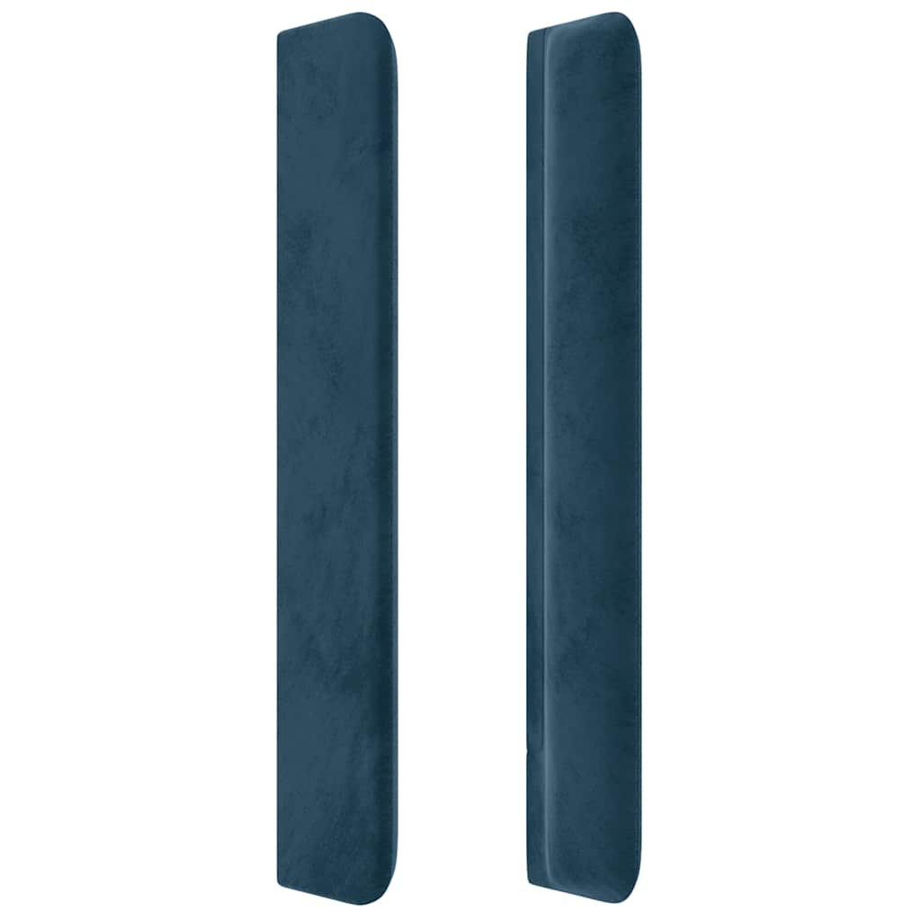 Kopfteil mit Ohren Dunkelblau 93x16x78/88 cm Samt
