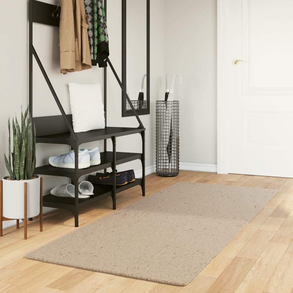 Teppich HUARTE Kurzflor Weich und Waschbar Anthrazit 60x110 cm