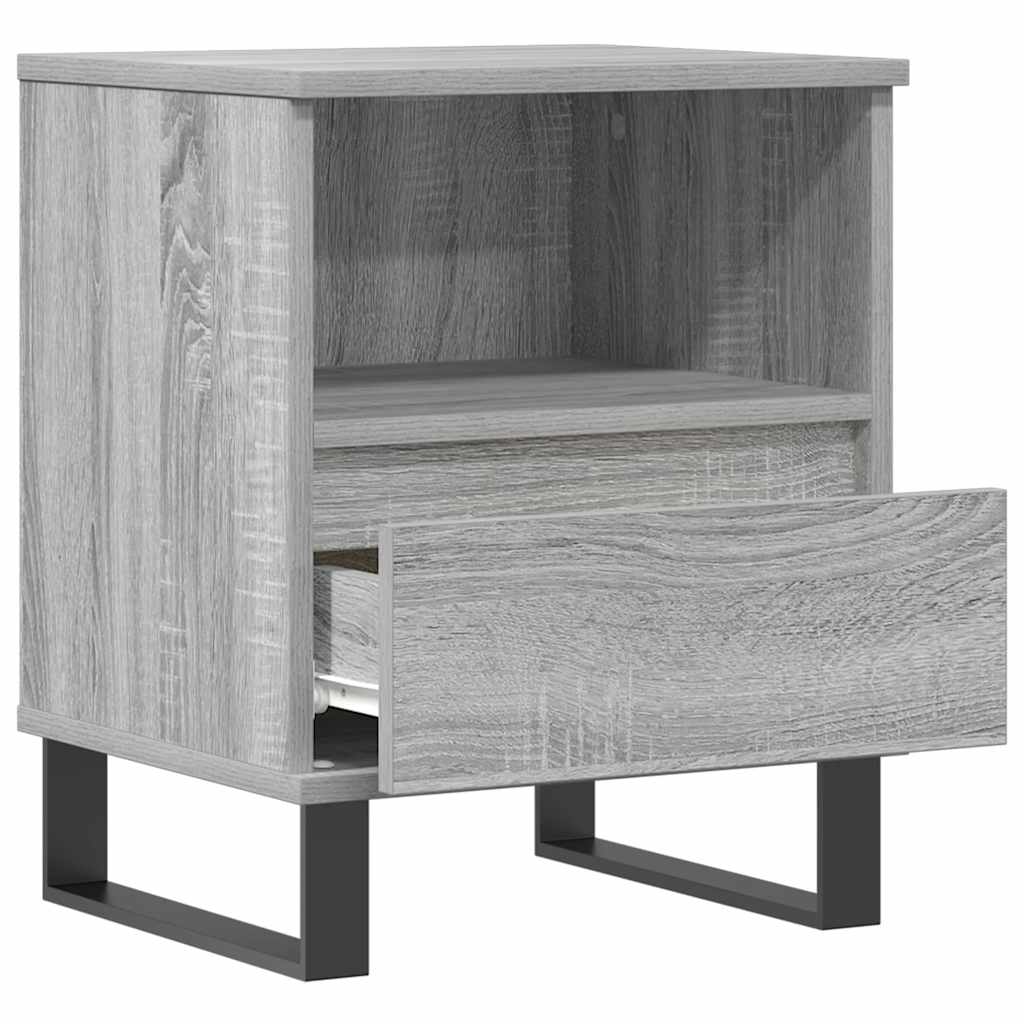 Bettschrank Schwarz Eichen-Optik 40 x 35 x 50 cm Holzwerkstoff