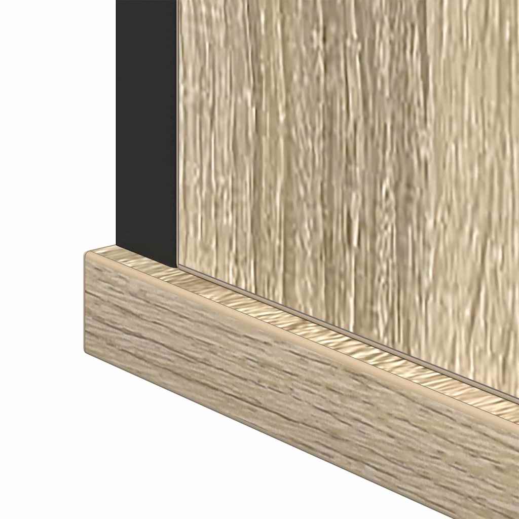 3-tlg. Badmöbel-Set Räuchereiche Holzwerkstoff