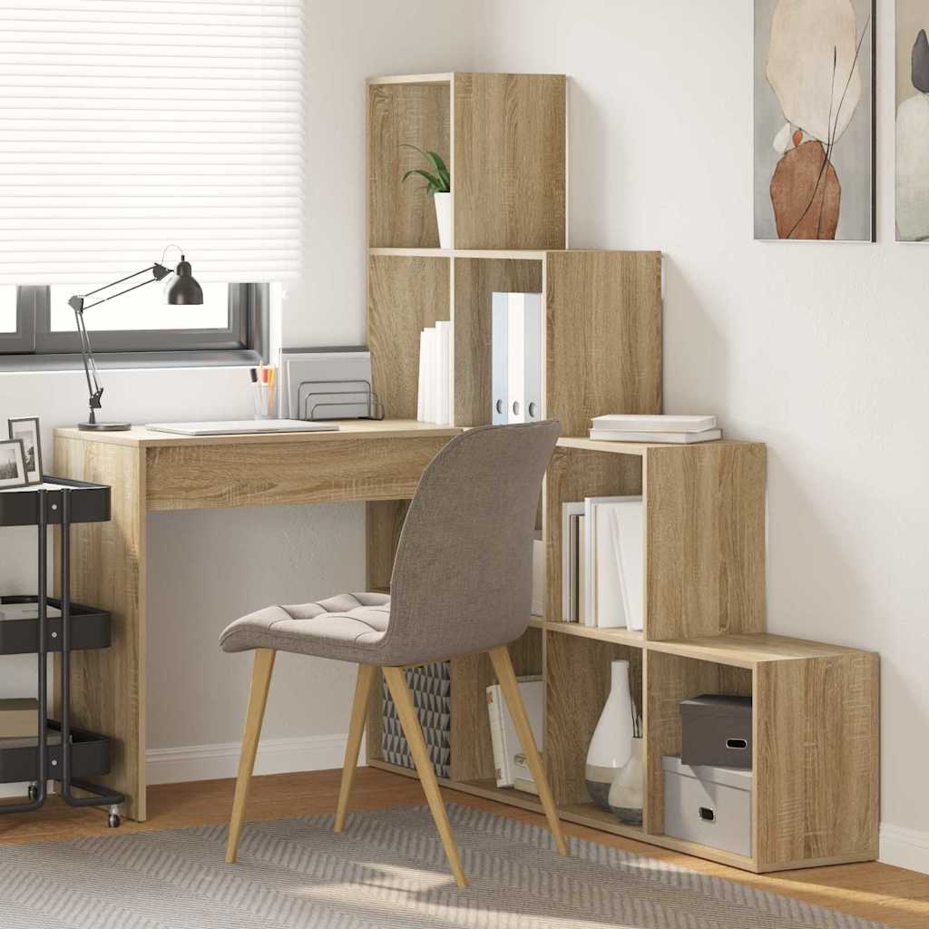 Eck-Schreibtisch Schwarz Eichen-Optik 101,5 x 149,5 x 149,5 cm