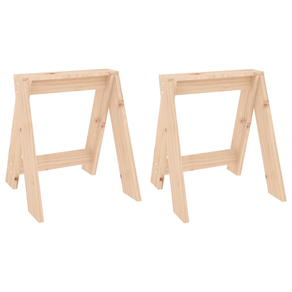 Hocker 2 Stk. 40x40x45 cm Massivholz Kiefer