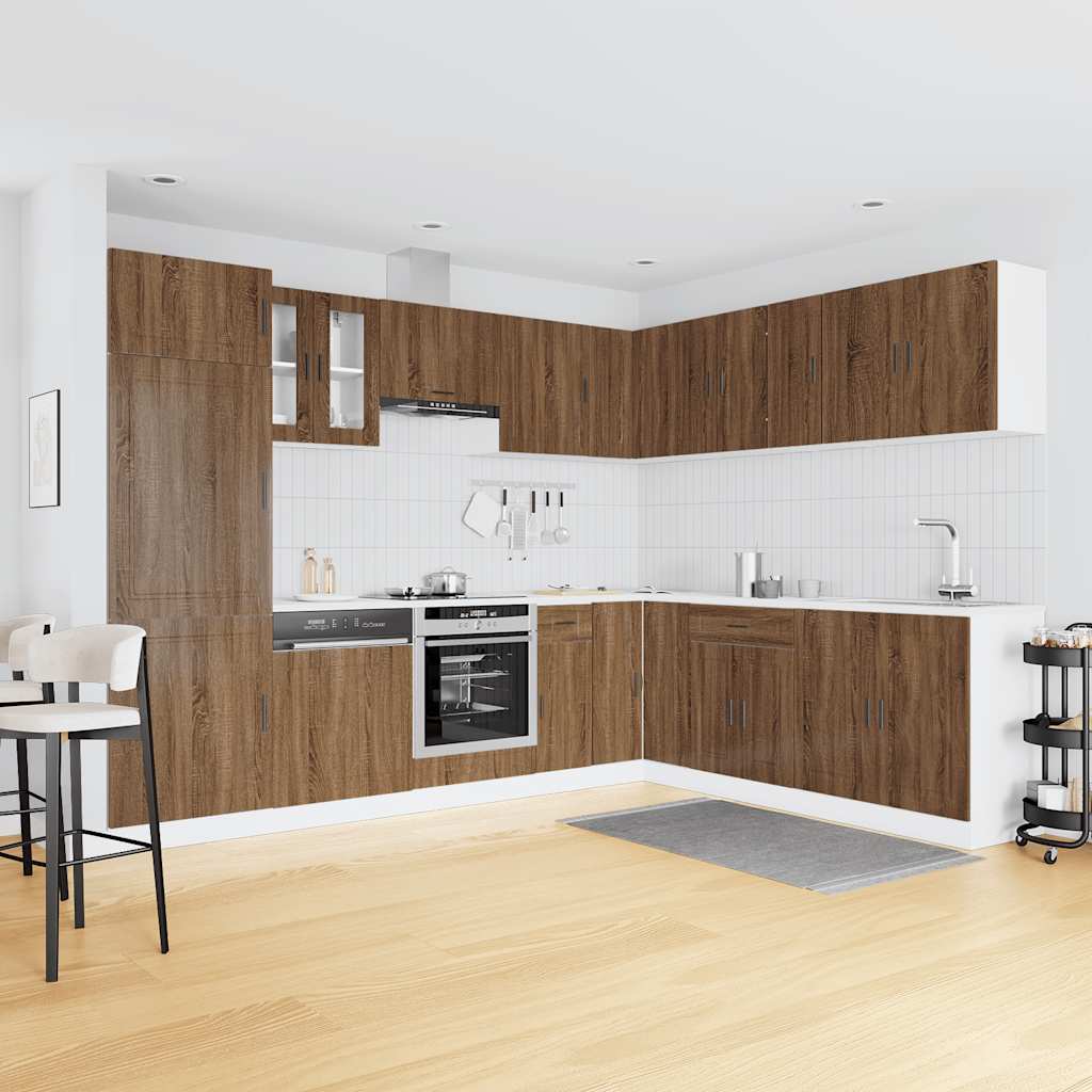 14-tlg. Küchenschrank-Set Porto Weiß Holzwerkstoff