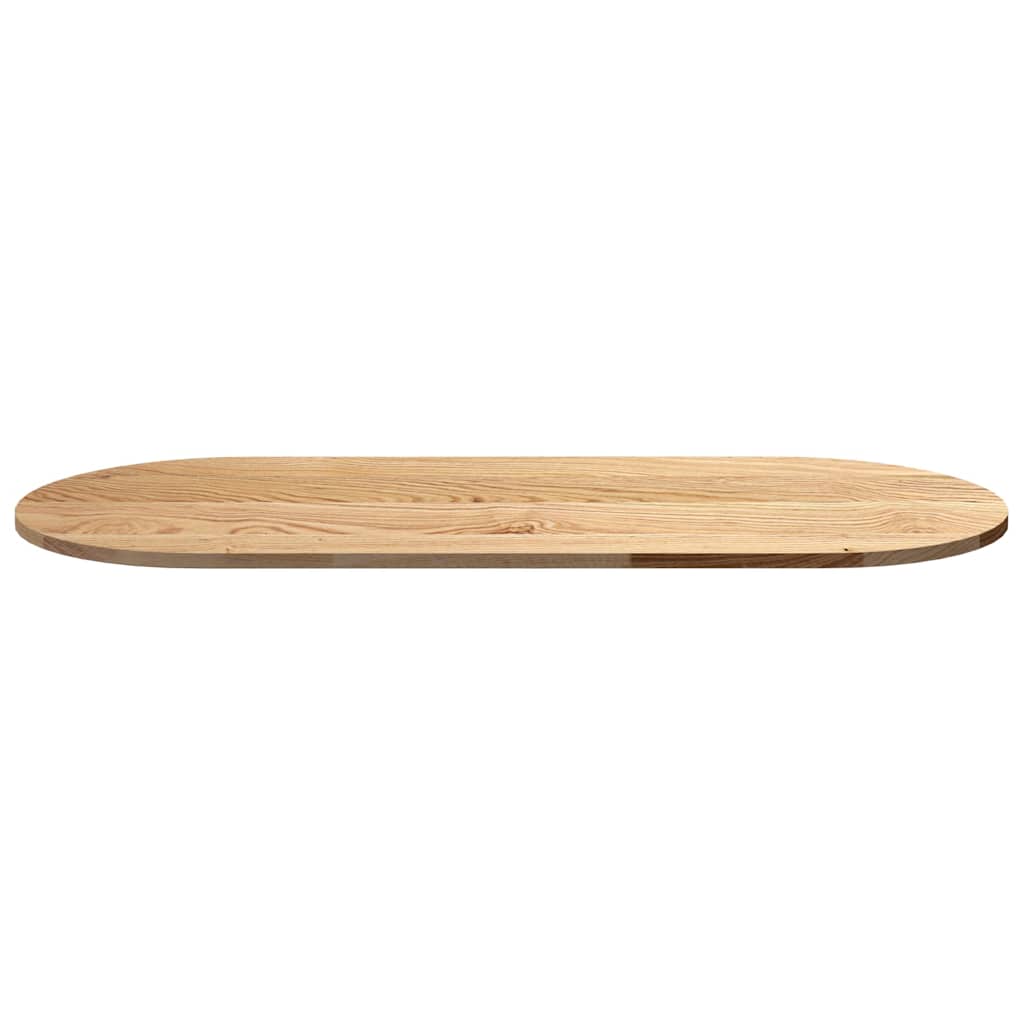 Tischplatte 80x40x2 cm Massivholz Eiche Oval