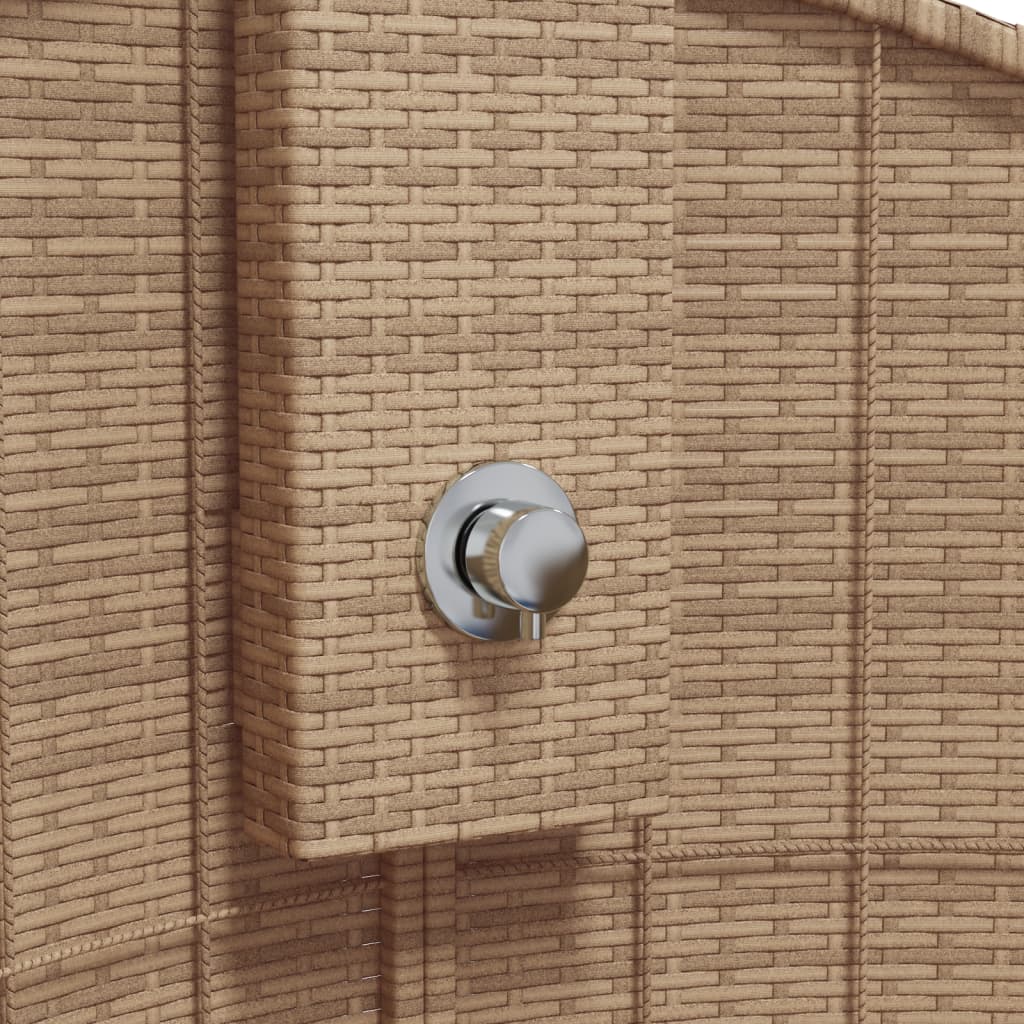 Gartendusche Grau 100x100x241,5 cm Poly Rattan Akazienholz