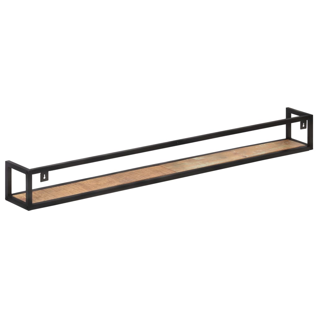 Wandregale 2 Stk. 120 cm Raues Mangoholz
