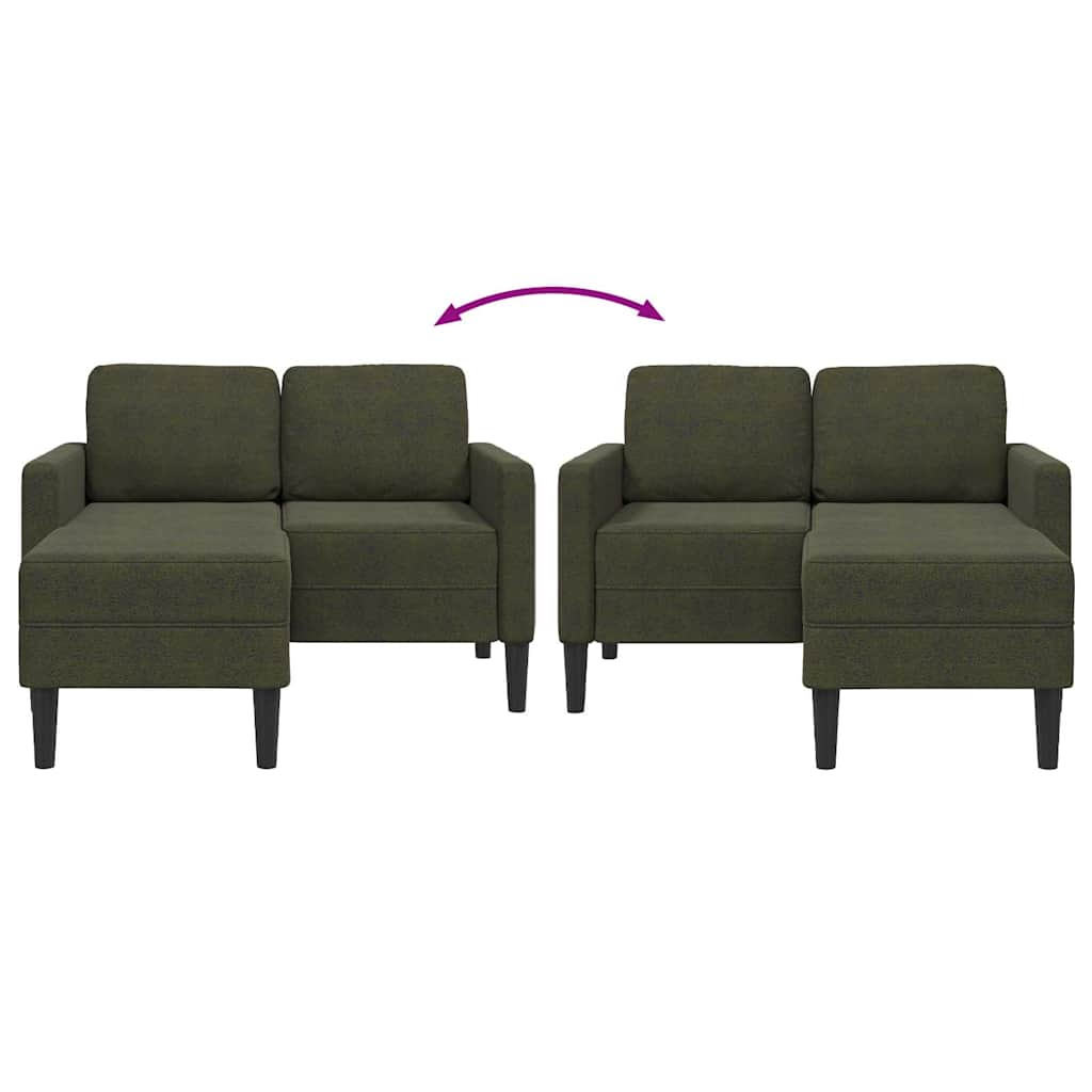 2-Sitzer-Sofa mit Chaiselongue L-Form Braun 125 cm Kunstleder