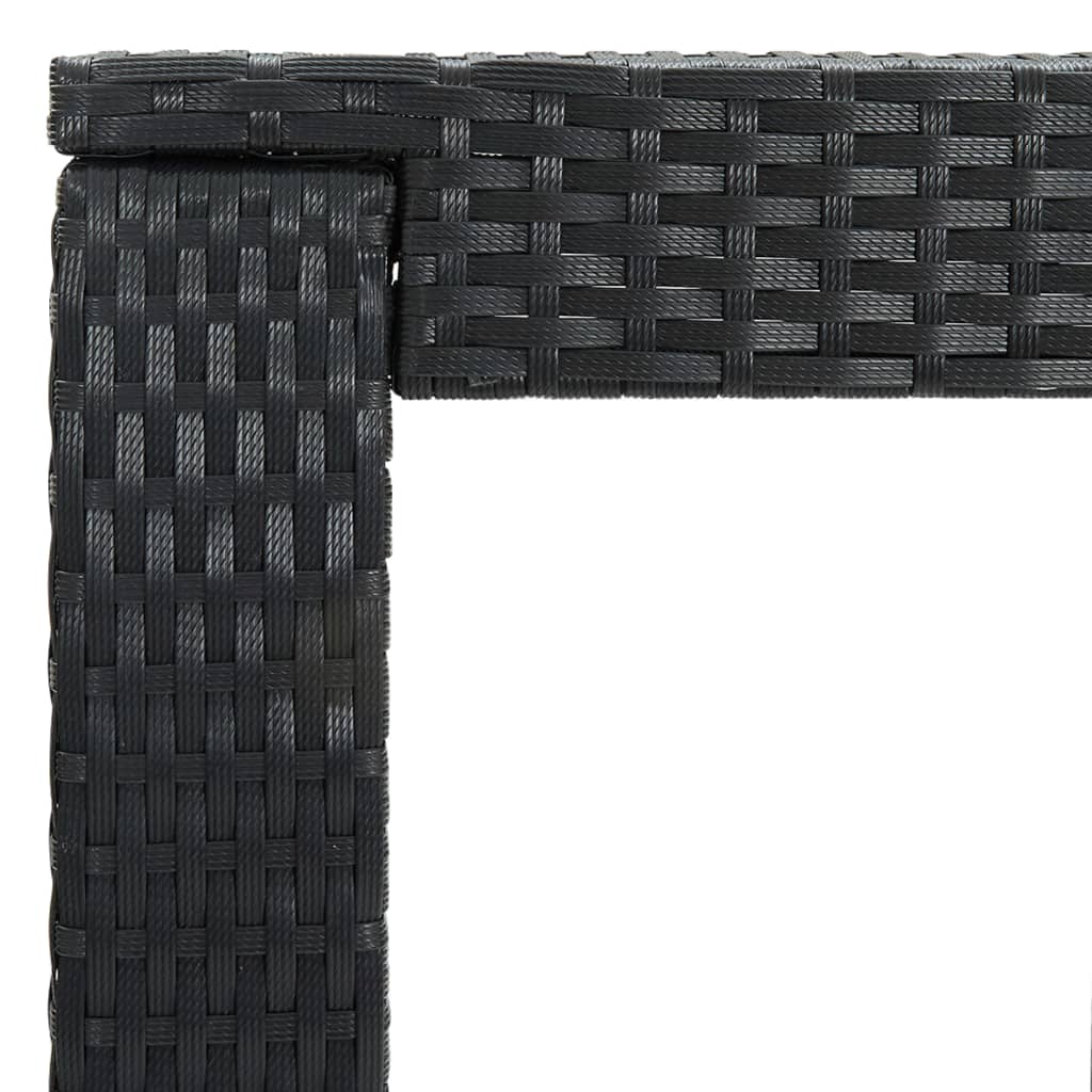 Garten-Bartisch Grau 60,5x60,5x110,5 cm Poly Rattan