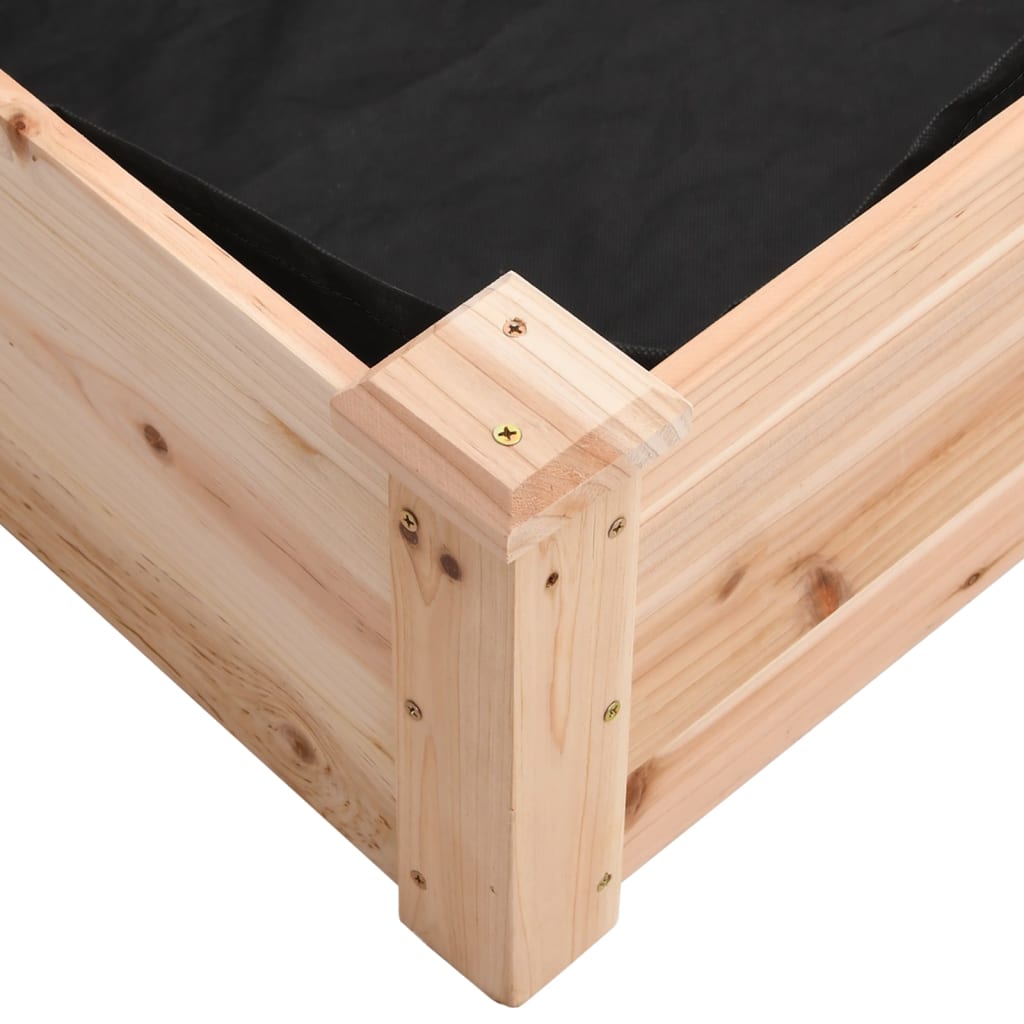 Hochbeet mit Einsatz Grau 120x45x25 cm Massivholz Tanne
