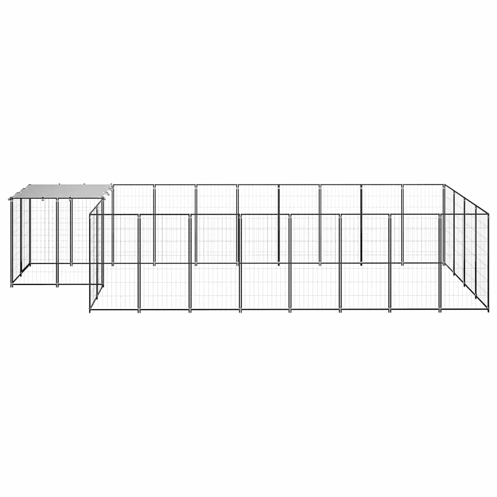 Hundezwinger Schwarz 6,05 m² Stahl