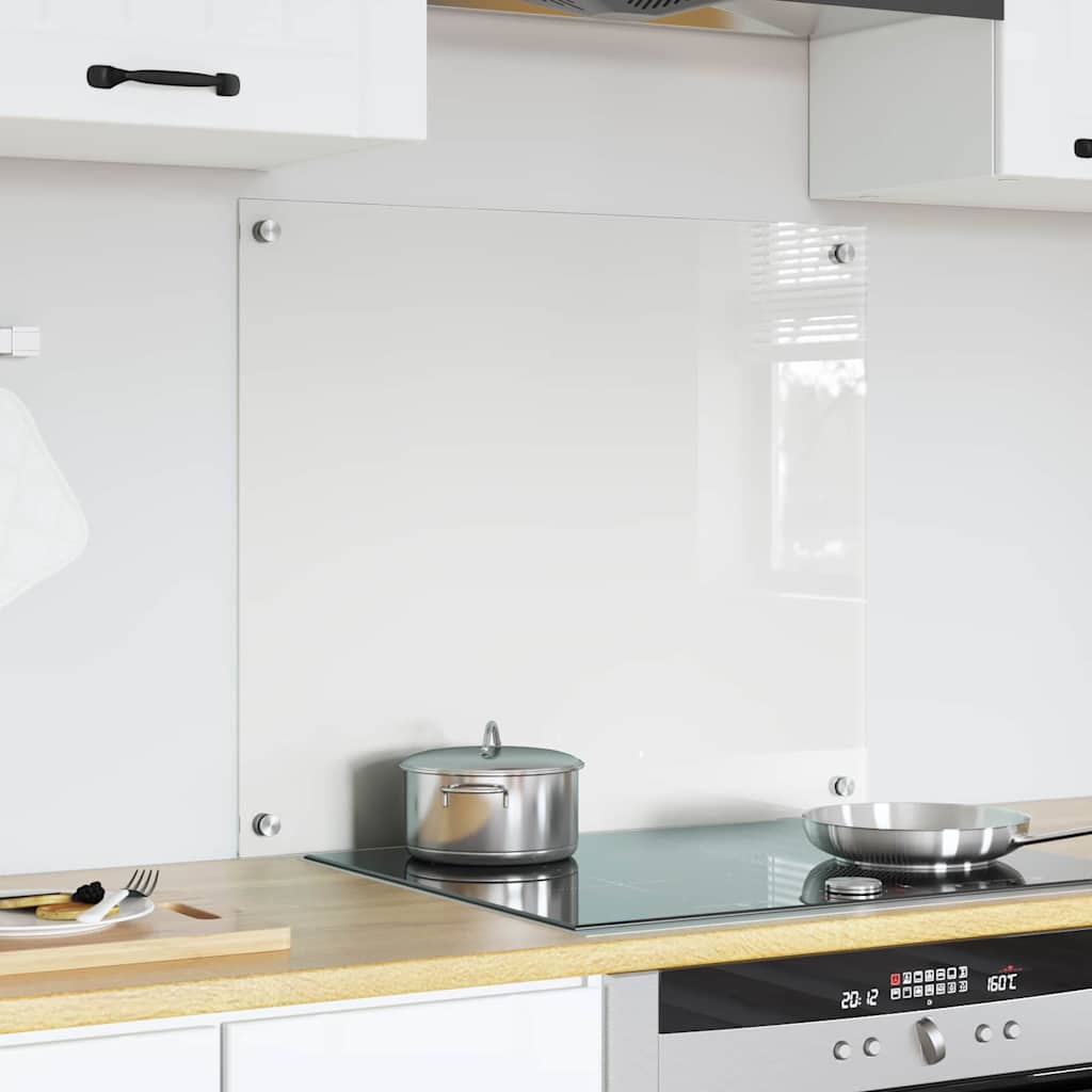 Küchenrückwand 2 pcs Weiß 70 x 40 cm Gehärtetes Glas