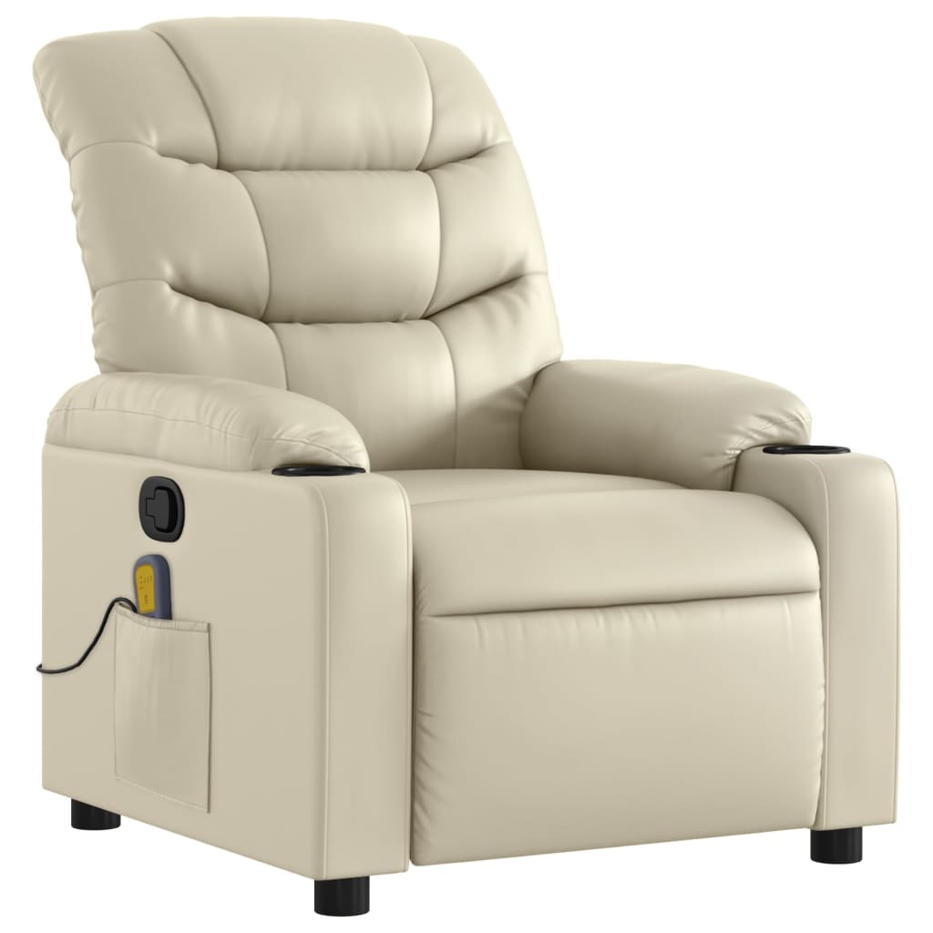 Massage-Relaxsessel, Kunstleder, Schwarz