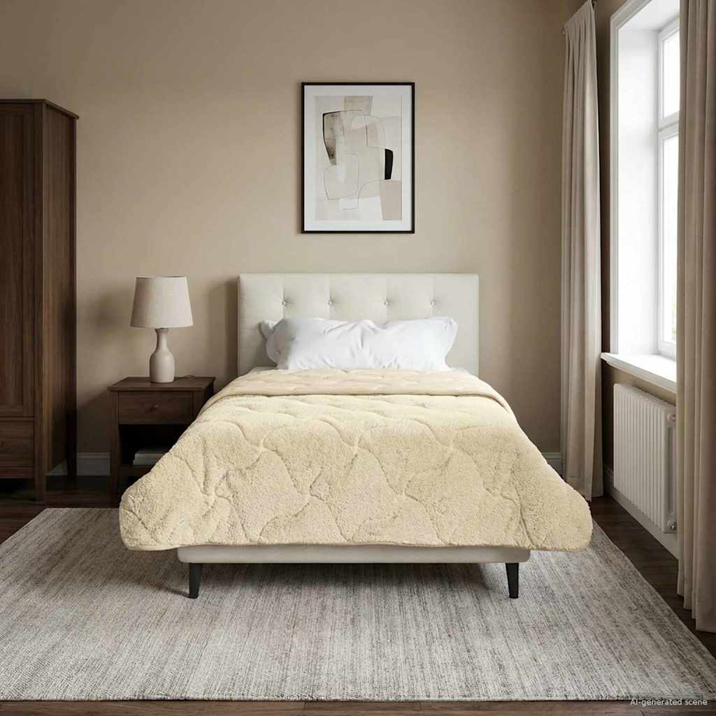 Sommerdecke Anthrazit 135 x 200 cm Mikrofaser und Teddy-Fleece