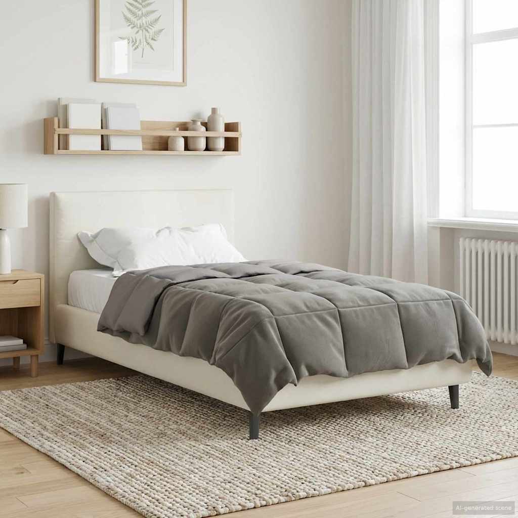 Winterbettdecke Gepolstert Anthrazit 240 x 260 cm Mikrofaser