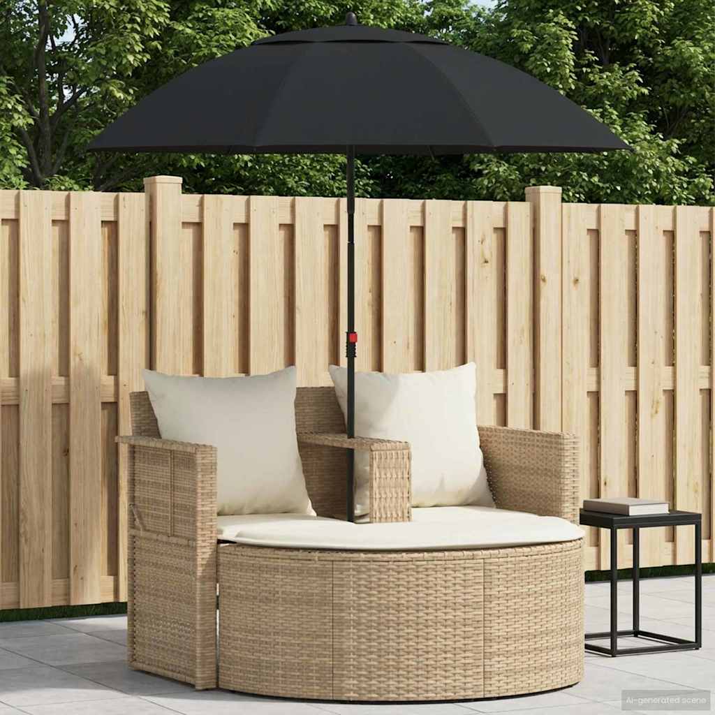 Garten-Sofa mit Kissen 8 pcs Beige und Hellgrau Poly-Rattan