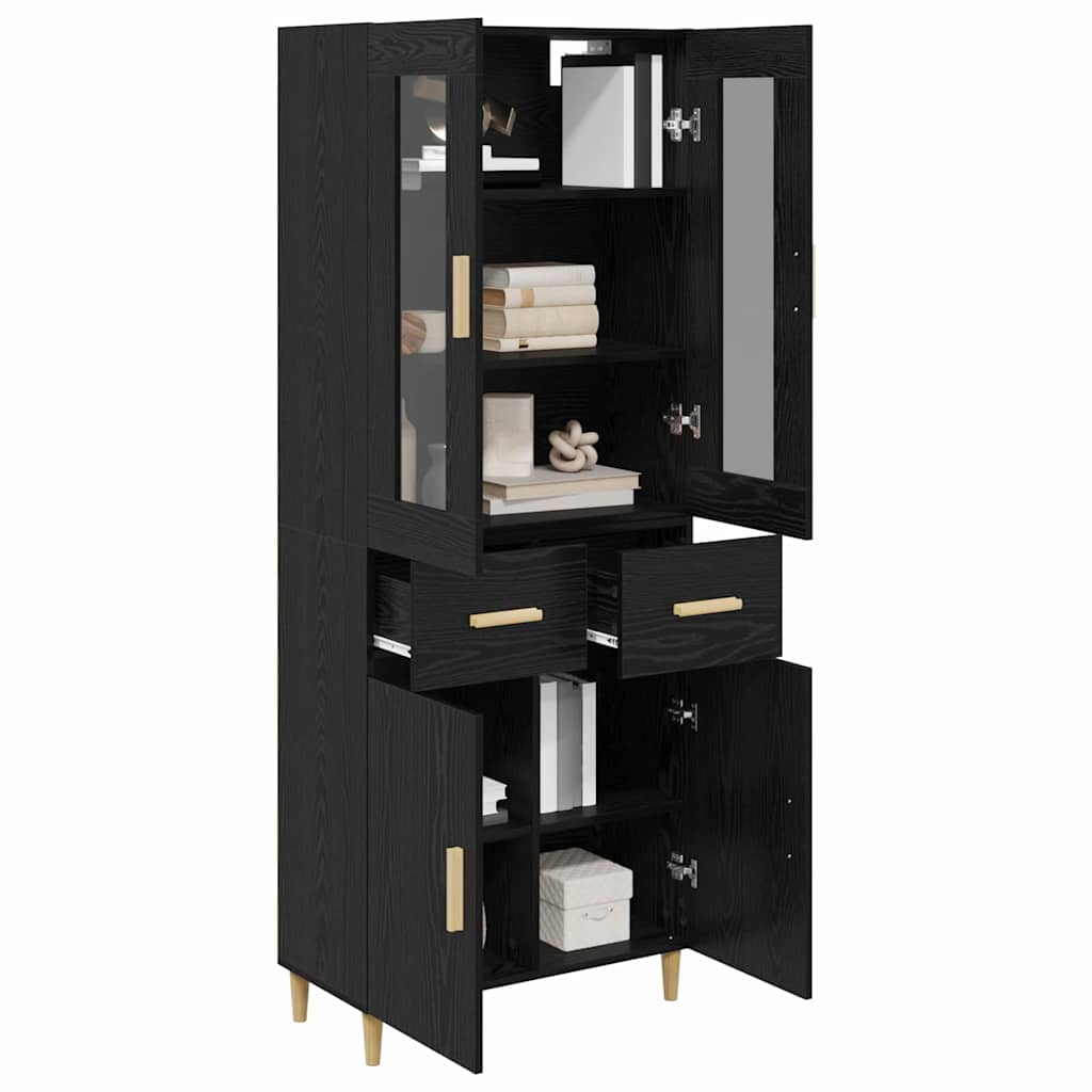 Highboard Altholz 69,5 x 34 x 180 cm Holzwerkstoff